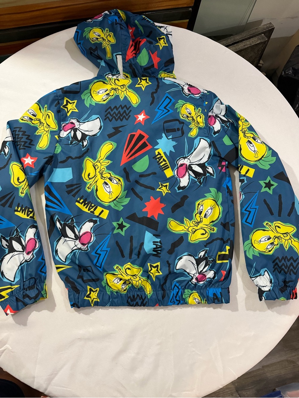 Members Only Kids Tweety & Sylvester Hooded Windbreaker - Blue/Yellow